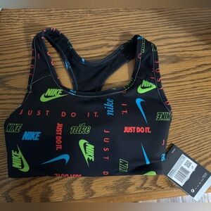 🎯NWT Nike Dri-Fit Swoosh Medium Support 1-Piece Pad Sports Bra Size XS